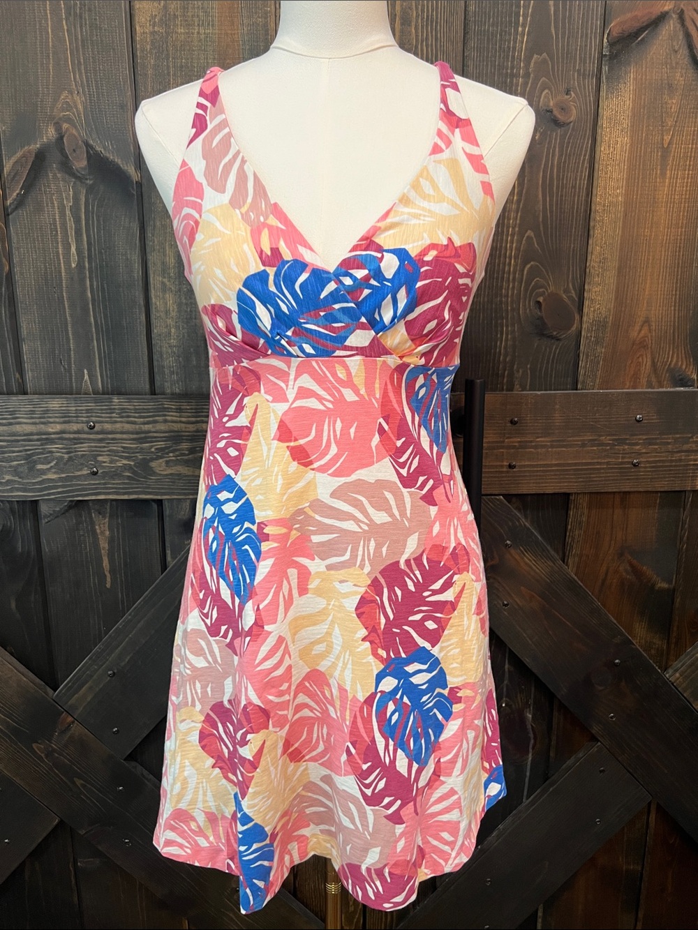 Patagonia Amber Dawn Dress XS Tropical Print Soft Casual Outdoors Activewear